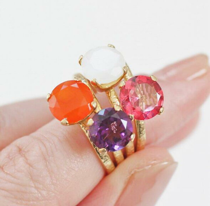 楽天市場】ローズクォーツ 一粒 リング 指輪（ラウンド）フリーサイズ  