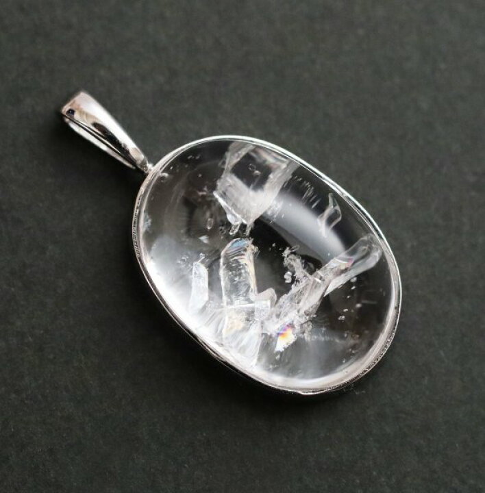 楽天市場】1点もの クォーツインクォーツ ペンダントトップ（オーバル 