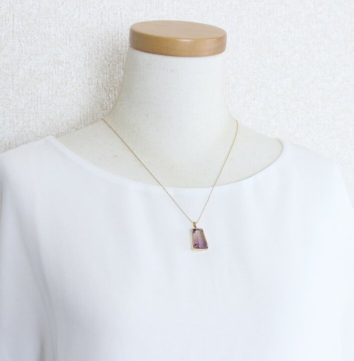 楽天市場】【SALE】1点もの K18 アメトリン ペンダントトップ （台形 