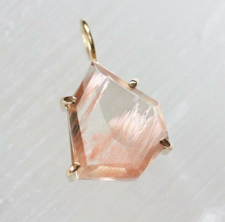 楽天市場】1点もの K18 オレゴン サンストーン ペンダント トップ 18K  
