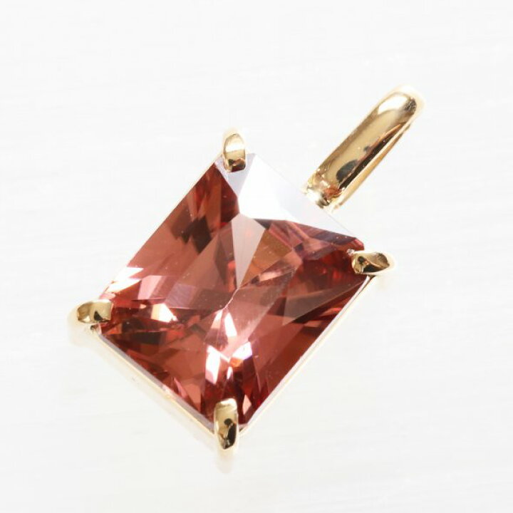 最終価格】K18ピンクゴールドピンクジルコンペンダントトップ約1.00ct