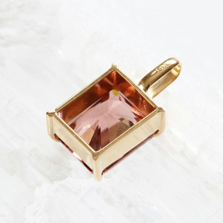 最終価格】K18ピンクゴールドピンクジルコンペンダントトップ約1.00ct
