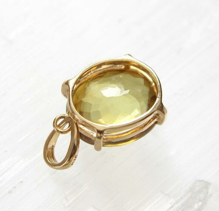 楽天市場】スフェーン ペンダント トップ K18（オーバル）4.35ct 大粒 