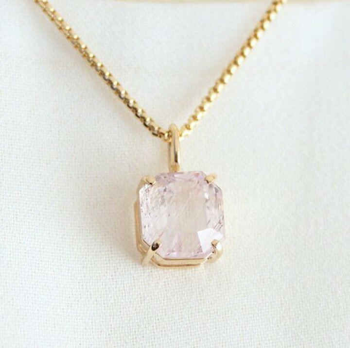 楽天市場】1点もの K18 チューブイン クンツァイト ペンダントトップ  