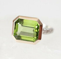 楽天市場】エメラルドカット リング（種類（宝石）ペリドット）の通販