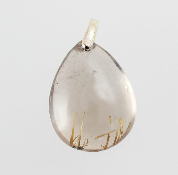 楽天市場】1点もの ルチルクォーツ ペンダント トップ（ペアシェイプ I  