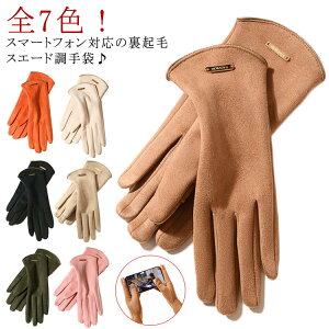 手袋 レディース 裏起毛 暖かい 手袋 スマホ手袋 スエード調 かわいい おしゃれ 防寒 防風 あったか グローブ 手袋 スマホ対応 冬 自転車 バイク アウトドア 通勤 シンプル 上品 エレガント