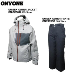 2025-26 ONYONEiIljUNISEX OUTER JACKETijZbNX AE^[ WPbgj/ UNISEX OUTER PANTSijZbNX AE^[pcj/ ONJ98540-ONP98550 / 003FSNOW-009FBLACKyXL[WPbgpc㉺