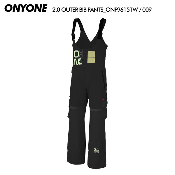 ONYONE（オンヨネ）2.0 OUTER BIB PANTS（2.0 009：BLACK アウター