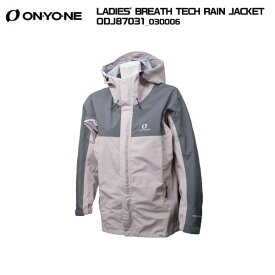 ONYONE（オンヨネ）LADIES' BREATH TECH RAIN JACKET（レディースブレステック レインジャケット）ODJ87031 -サクラモチピンクxスモーキーグレー/030006-【レインジャケット】【レディース】
