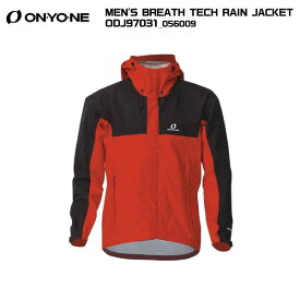 ONYONE（オンヨネ）MEN'S BREATH TECH RAIN JACKET（メンズブレステック レインジャケット）ODJ97031 -レッドxブラック/056009-【レインジャケット】