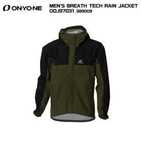 ONYONE（オンヨネ）MEN'S BREATH TECH RAIN JACKET（メンズブレステック レインジャケット）ODJ97031 -カーキxブラック/389009-【レインジャケット】