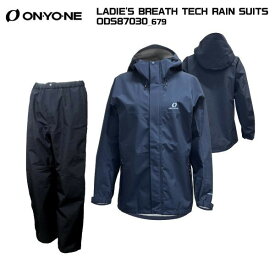 ONYONE（オンヨネ）LADIES' BREATH TECH RAIN SUITS（レディース ブレステック レインスーツ）ODS87030 -679/ネイビー-【レインスーツ】【レディース】