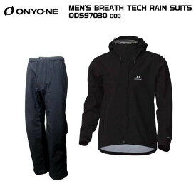 ONYONE（オンヨネ）MEN'S BREATH TECH RAIN SUITS（メンズ ブレステック レインスーツ）ODS97030 -009/ブラック-【レインスーツ】