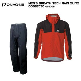 ONYONE（オンヨネ）MEN'S BREATH TECH RAIN SUITS（メンズ ブレステック レインスーツ）ODS97030 -056009/レッドxブラック-【レインスーツ】