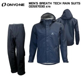 ONYONE（オンヨネ）MEN'S BREATH TECH RAIN SUITS（メンズ ブレステック レインスーツ）ODS97030 -679/ネイビー-【レインスーツ】