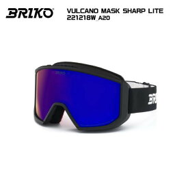 2024-25 BRIKO（ブリコ）VULCANO MASK SHARP LITE（ボルケーノ マスク シャープライト）/ 221218W-A20/ブラック- 平面ダブルレンズ【スキースノーゴーグル】【数量限定】