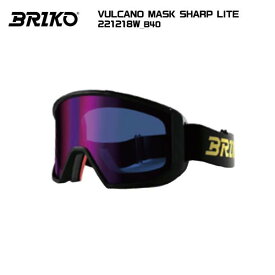 2025-26 BRIKO（ブリコ）VULCANO MASK SHARP LITE（ボルケーノ マスク シャープライト）/ 221218W B40/ブラックxイエロー 平面ダブルレンズ【スキースノーゴーグル】