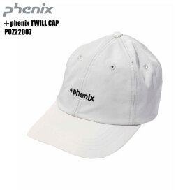 PHENIX（フェニックス）【アウトドア帽子/限定品】 ＋phenix TWILL CAP（ツイルキャップ）POZ22007-White/ホワイト-【アウトドアキャップ】