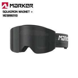 2025-26/MARKER（マーカー）【スノーゴーグル/数量限定品】 SQUADRON MAGNET+ HDレンズ（スカッドロンマグネットプラス 偏光レンズ）14230902113 -ブラック/ブラックライトHD-【スキーゴーグル】