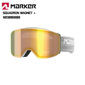 2025-26/MARKER（マーカー）SQUADRON MAGNET+（スカッドロンマグネットプラス）14230903083 -ホワイト/ゴールドミラーCS-【スキーゴーグル】