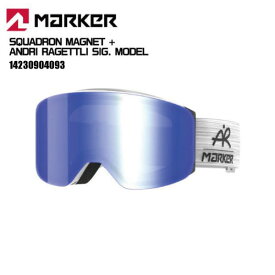 2025-26/MARKER（マーカー）SQUADRON MAGNET+ SIG（スカッドロンマグネットプラス）14230904093 -ホワイト/スチールブルーミラー-【スキーゴーグル】