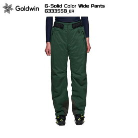 GOLDWIN（ゴールドウィン）G-Solid Color Wide Pants（ソリッドカラーパンツ）G33355B -ER/ディープグリーン-【スキーパンツ/数量限定】