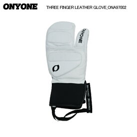 2025-26/ONYONE（オンヨネ）THREE FINGER LEATHER GLOVE（3フィンガーレザーグローブ）ONA97002 -100/WHITE-【スキーグローブ/数量限定品】