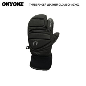 2025-26/ONYONE（オンヨネ）THREE FINGER LEATHER GLOVE（3フィンガーレザーグローブ）ONA97002 -009/BLACK-【スキーグローブ/数量限定品】
