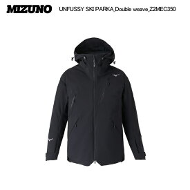 2025-26/MIZUNO（ミズノ）UNFUSSY PARKA_Double weave（アンファスィ パーカ ダブルウェーブ）Z2MEC350-09/ブラックストラクチャー-【スキージャケット/数量限定】