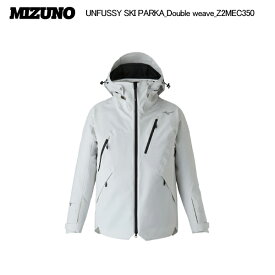 2025-26/MIZUNO（ミズノ）UNFUSSY PARKA_Double weave（アンファスィ パーカ ダブルウェーブ）Z2MEC350-04/ホワイトオニキスストラクチャー-【スキージャケット/数量限定】