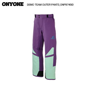ONYONE（オンヨネ）DEMO TEAM OUTER PANTS（デモチーム アウター パンツ）ONP97450 / 876530：PURPLE/P.LIME【2024-25/スキーパンツ】