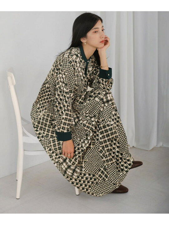楽天市場】【SALE／20%OFF】パッチワークチェックプリーツワンピース 