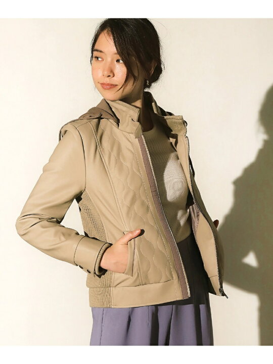 楽天市場】【SALE／49%OFF】ウエーブキルトレザージャケット Bou 