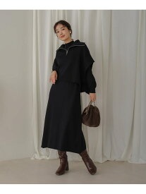 【SALE／33%OFF】[はあちゅう別注カラー/モカ]ハーフZIPトップ&ニットワンピースセット Bou Jeloud ブージュルード ワンピース・ドレス ワンピース ホワイト グレー ブラウン ブラック【RBA_E】【送料無料】[Rakuten Fashion]