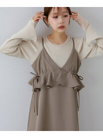 【SALE／16%OFF】【低身長~高身長向けサイズあり】ペプラムキャミワンピース Bab バブ / ブージュルード ワンピース・ドレス ワンピース ブラック ベージュ【RBA_E】【先行予約】*【送料無料】[Rakuten Fashion]