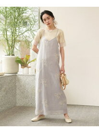 【低身長向けサイズあり】シアー刺繍キャミワンピース Bab バブ / ブージュルード ワンピース・ドレス ワンピース ホワイト グレー【送料無料】[Rakuten Fashion]