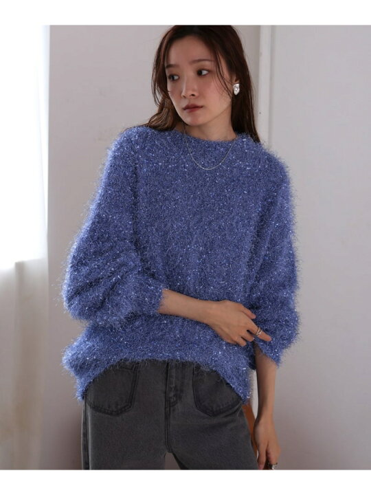 楽天市場】【SALE／40%OFF】ラメシャギーニットトップス Bab バブ  