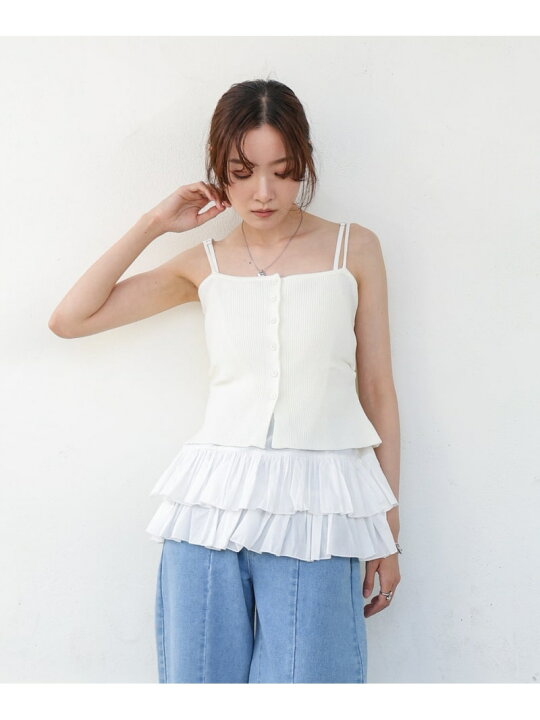 楽天市場】【SALE／30%OFF】コットンフリルキャミトップス Bab バブ 