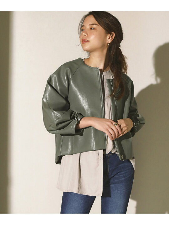 楽天市場】【SALE／50%OFF】袖コンシャスフェイクレザージャケット Bou 