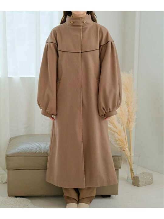 楽天市場】【SALE／50%OFF】配色パイピングスタンドカラーコート Bab 