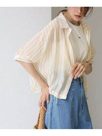 【SALE／50%OFF】ストライプドロストシャツ Bab バブ / ブージュルード トップス シャツ・ブラウス ネイビー ピンク ブルー【RBA_E】[Rakuten Fashion]