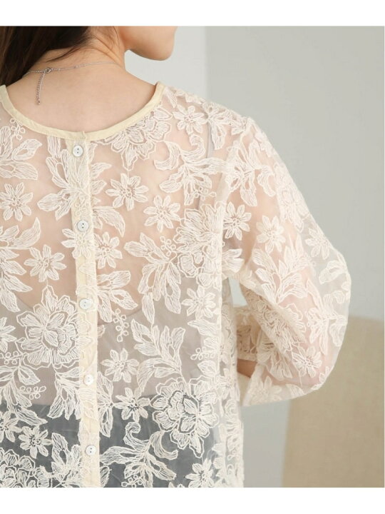 楽天市場】【SALE／50%OFF】シアーエンブロイダリーレース2WAYブラウス  