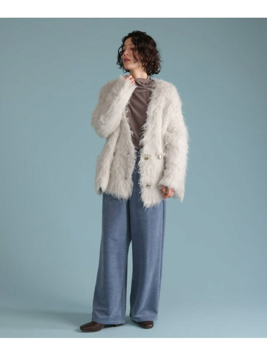 楽天市場】【SALE／30%OFF】ウェーブシャギーニットジャケット Bou 