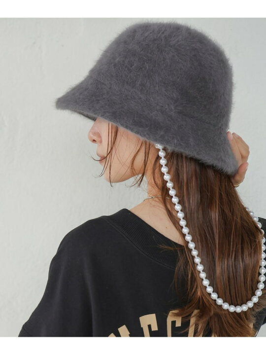 楽天市場】【SALE／50%OFF】チェーン付きアンゴラライクバケットハット 