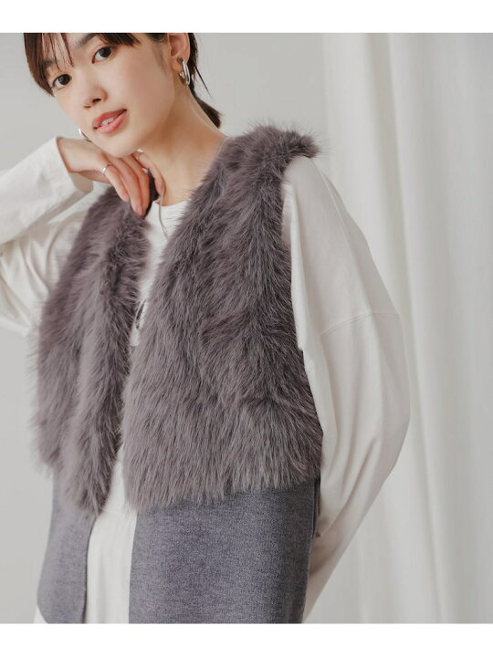 楽天市場】【SALE／20%OFF】ファーコンビニットベスト Bou Jeloud バブ  