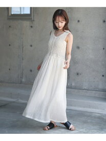 【SALE／40%OFF】【低身長~高身長向けサイズあり】クロシェコンビキャミワンピース Bab バブ / ブージュルード ワンピース・ドレス ワンピース イエロー ホワイト ブルー ブラック【RBA_E】[Rakuten Fashion]