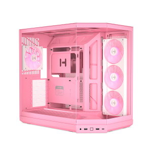 HYTE PC�P�[�X Y50 RGB �s���N �X�����x�[����3�ʃp�m���}�K���X�𓋍ڂ����~�h���^���[PC�P�[�X HYTE Y50 RGB Strawberry Milk (�X�g���x���[�~���N)