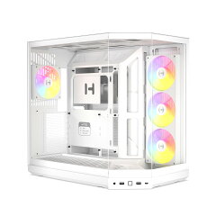 HYTE Y50 RGB Snow White 3面パノラマガラスのミドルタワーPCケース