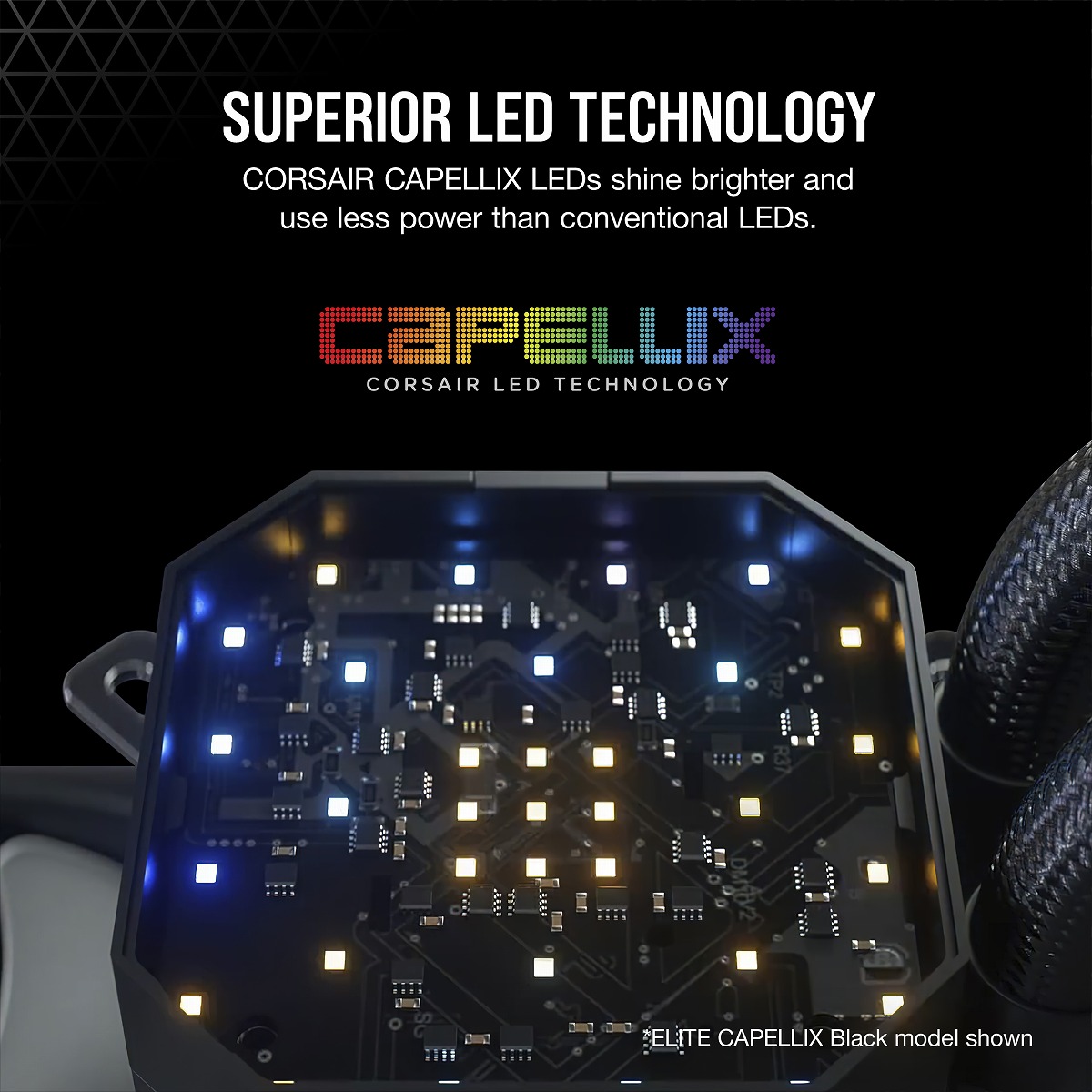 CORSAIR 超高輝度CAPELLIX RGB LED搭載 360mmサイズの水冷ユニット H150i ELITE CAPELLIX WH  (CW-9060051-WW) ラジエータサイズ360mm | リンクスダイレクト